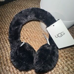 UGG Black Fuzzy Earmuffs